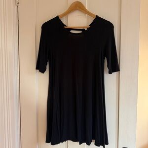 Free people Black quarter sleeve dress
